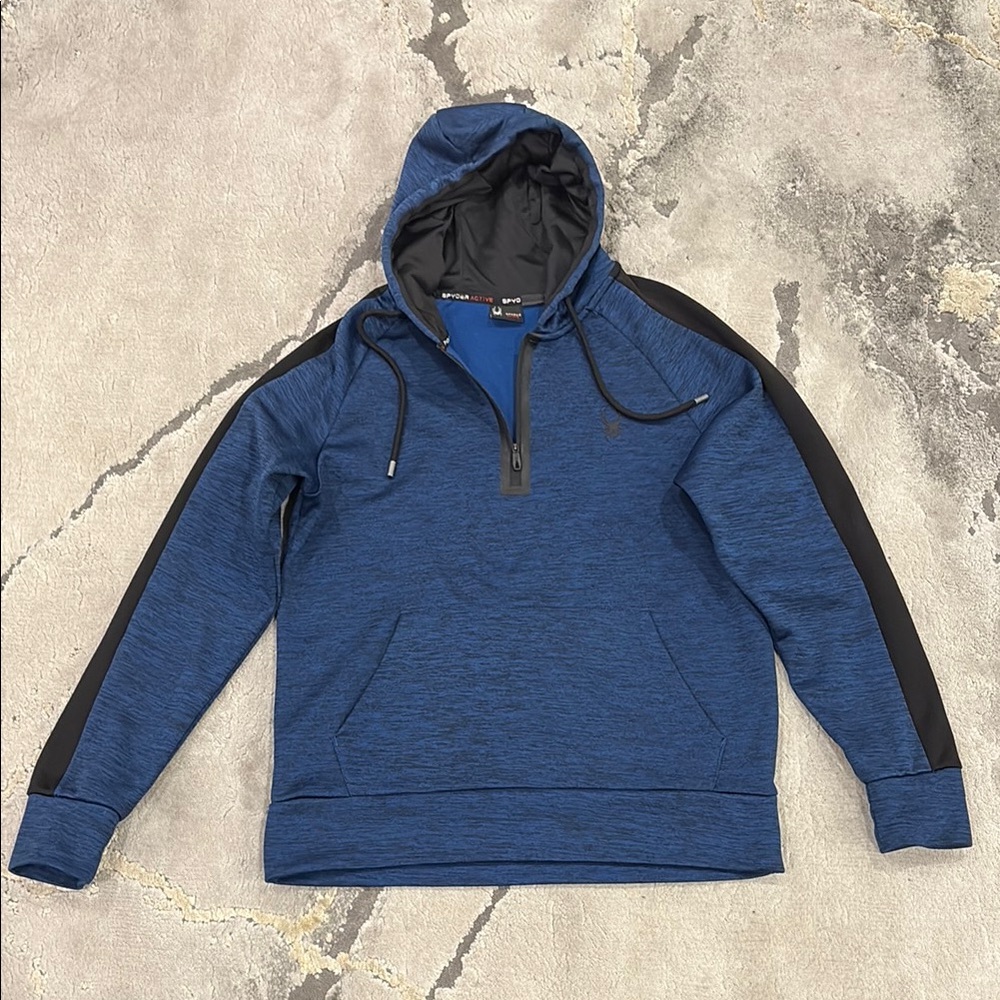 Spyder Blue and Black Zip Up Sweater